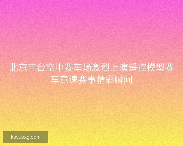 北京丰台空中赛车场激烈上演遥控模型赛车竞速赛事精彩瞬间